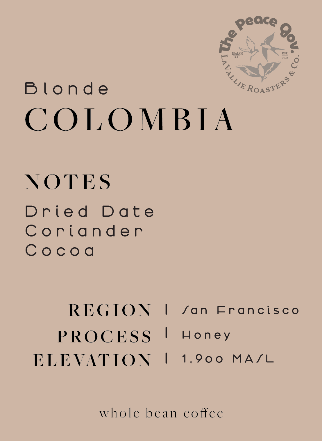 Colombia Blonde Roast