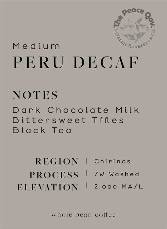 Peru Swiss Water Processed Decaf Medium Roast