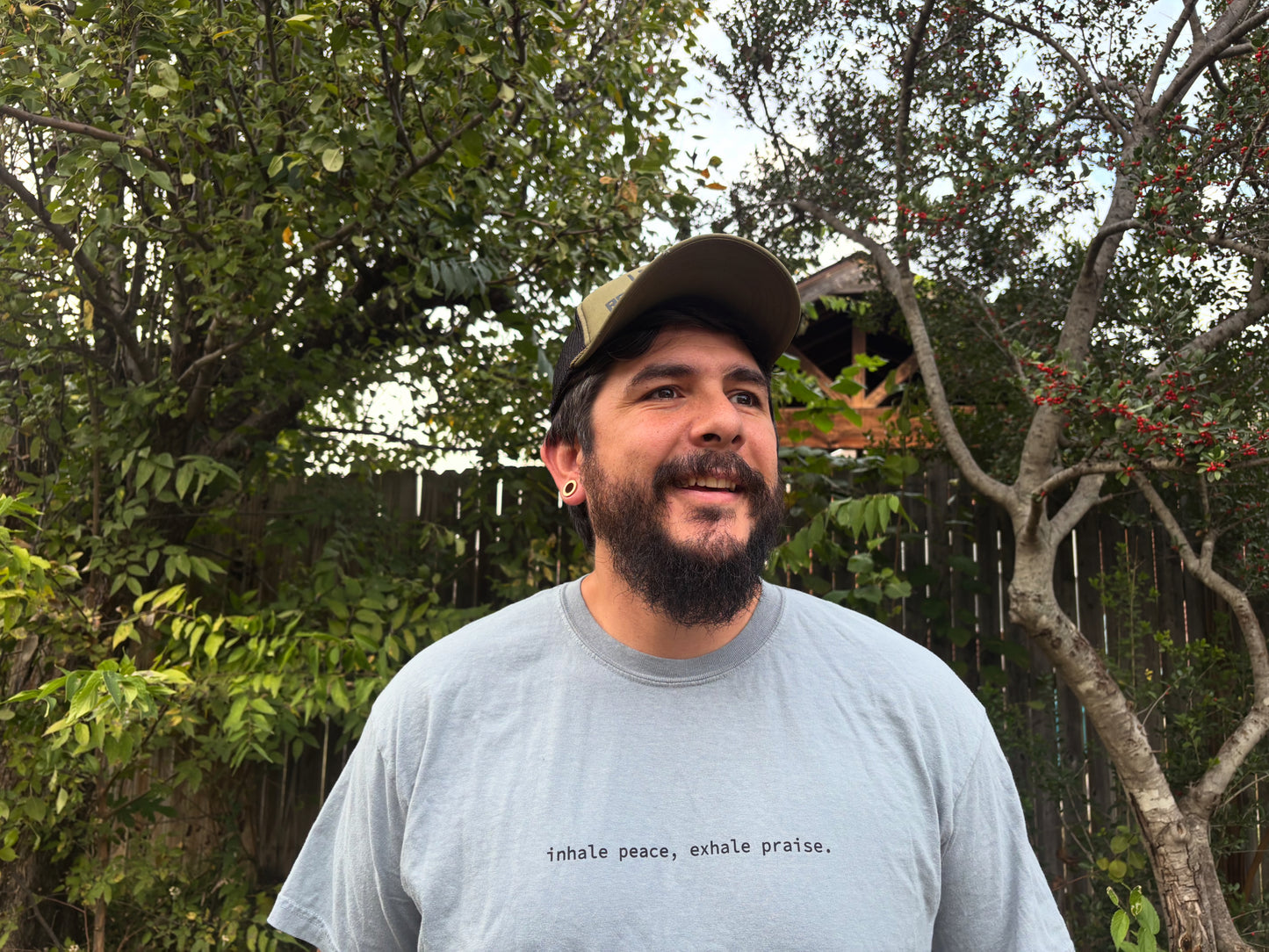 Inhale peace, exhale praise T-shirt