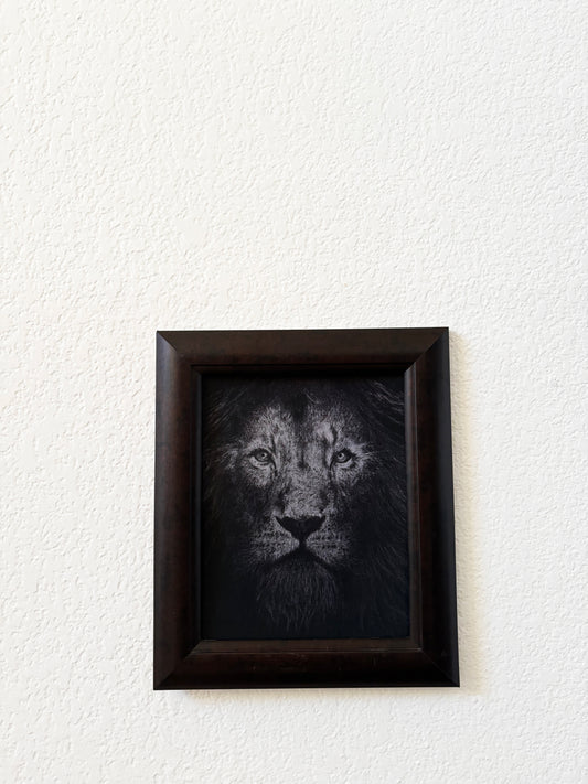 Lion Charcoal Fine Art Print