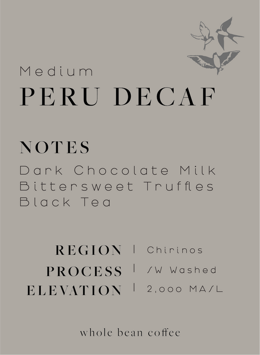 Peru Swiss Water Processed Decaf Medium Roast