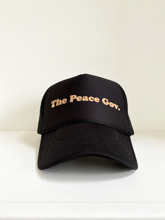The Peace Gov. Black Trucker Hat